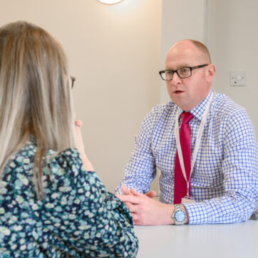 A patient consulting their doctor