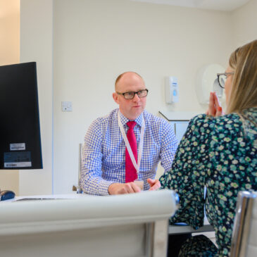 Consultant in discussion with a patient